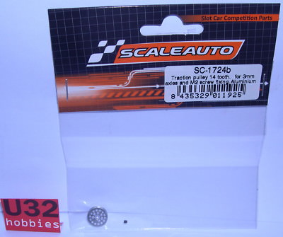 Scaleauto SC-1724B Timing Pulley 14 Teeth 1.8Mm Shaft 3Mm Silver
