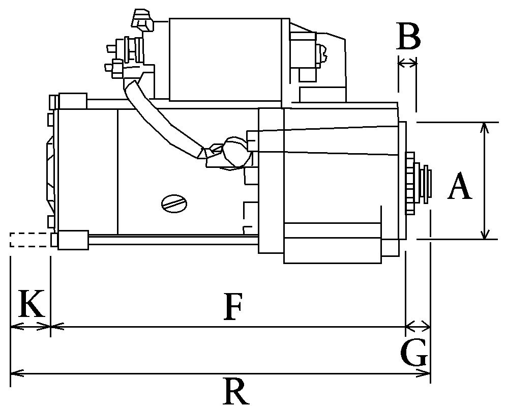 Démarreur robuste pour Caterpillar 0R1903, conception renforcée type Valeo - 3