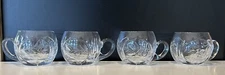 4 Vtg NACHTMANN BLEIKRISTALL German Cut Lead Crystal Etched Punch Cups Glasses