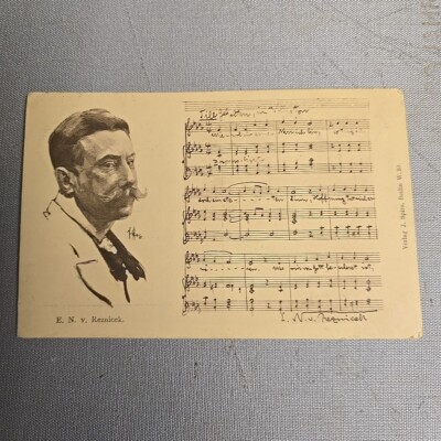 Alte Ansichtskarte Liederkarte E. N. v. Reznicck gel. 1910  (98)