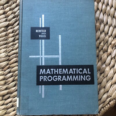 mathematical programming reinfeld and vogel 1958 Prentice-hall, Inc.