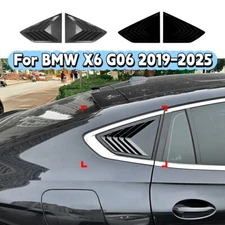 Add-On Rear Window Quarter Glass Duct Louver Vent Covers For BMW X6 G06 2019+
