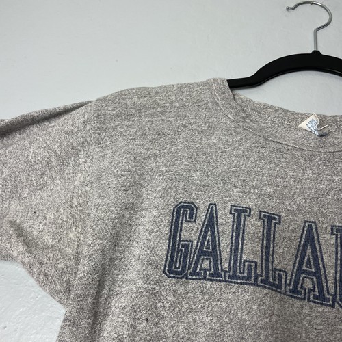 vintage 70s Champion Gallaudet University t shirt Size Small Gray Spell Out - Picture 3 of 8