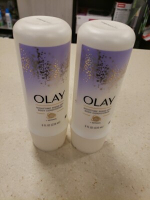 2-Pack Olay Nighttime Rinse Off Body Conditioner B3 Retinol 8oz.