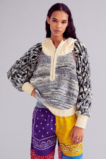 Urban Outfitters Fawn Sherpa Half Zip Sweater-S- 145 A646