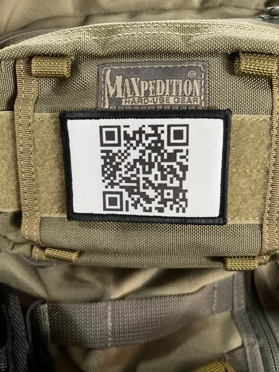 Rick Roll QR Code Funny Morale Patch 2x3 Tactical Military USA