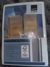 Leuchttüten ARTI CASA 20er-Set aus Papier - Neu + OVP Farbe Weiß 16x11x8,5 cm