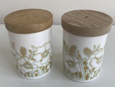 Vintage Hornsea Keramik Salz und Pfeffer "Fleur" Design von Sarah Vardy
