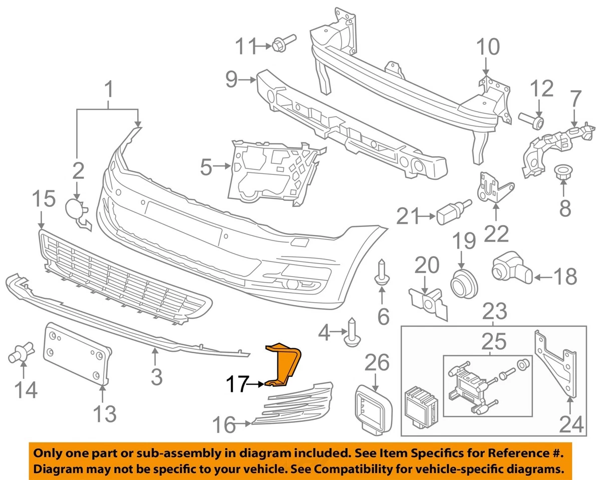 VW VOLKSWAGEN OEM 15-17 GTI Front Bumper-End Plate Left 