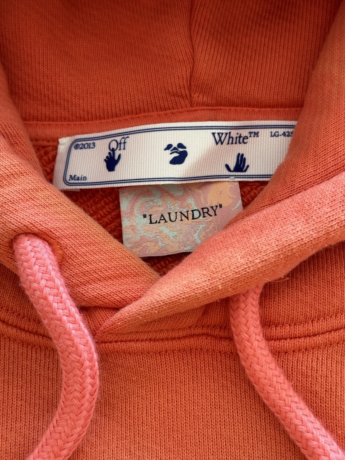 Felpa con cappuccio di design OFF WHITE piccola. Originariamente $760