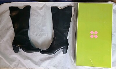 Naturalizer Women's Etton Black Leather Knee High Boots 10 M (B,M) B3364