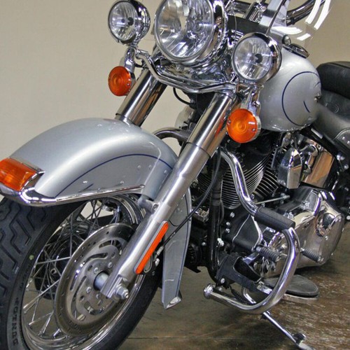 Protector de motor delantero bigote barra de choque de carretera cromada para Harley FLHT FLHX FLRT - Imagen 1 de 21