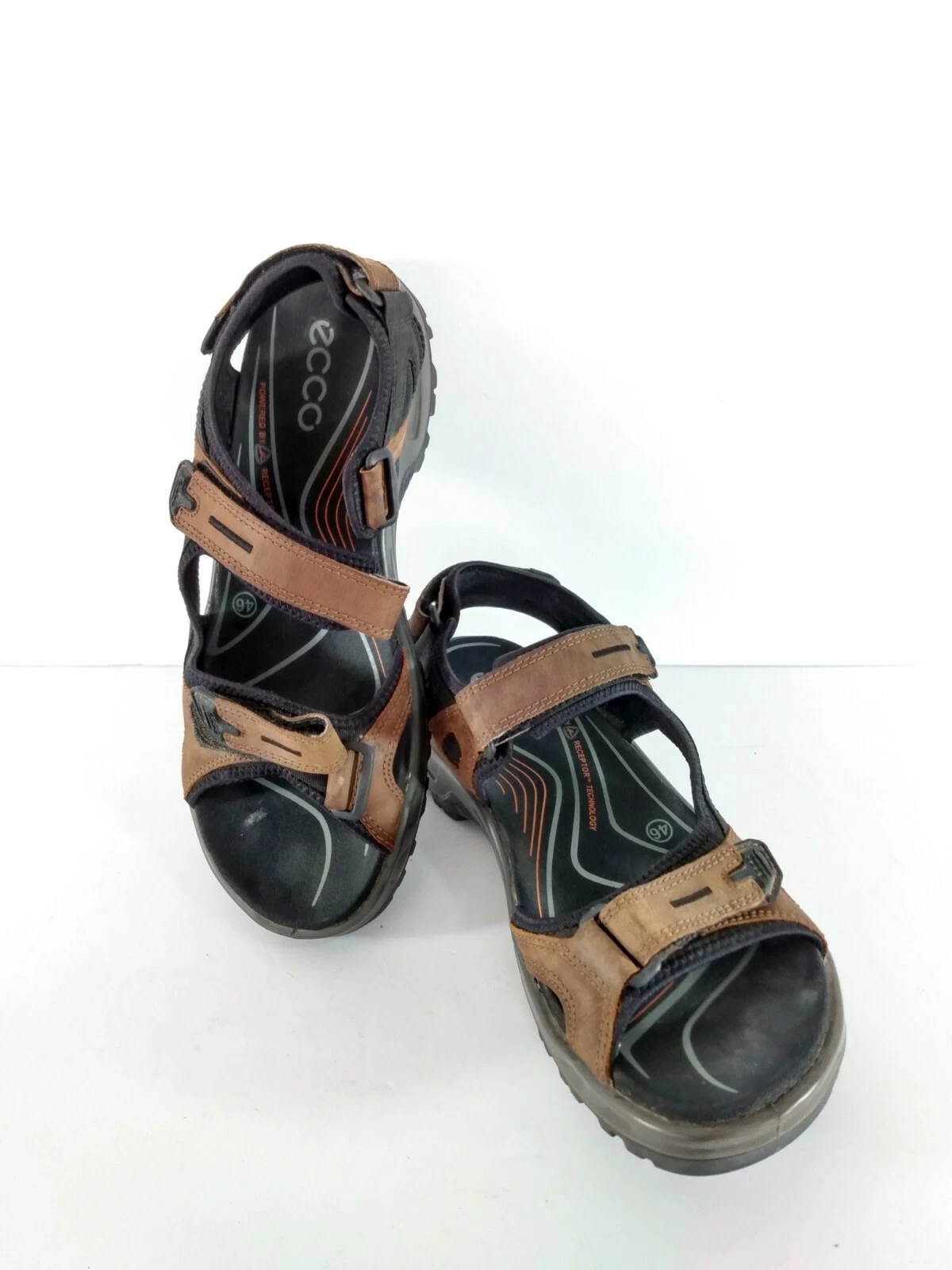 Ecco Yucatan Receptor sandali da trekking in pelle marrone da uomo 46 US 12 13