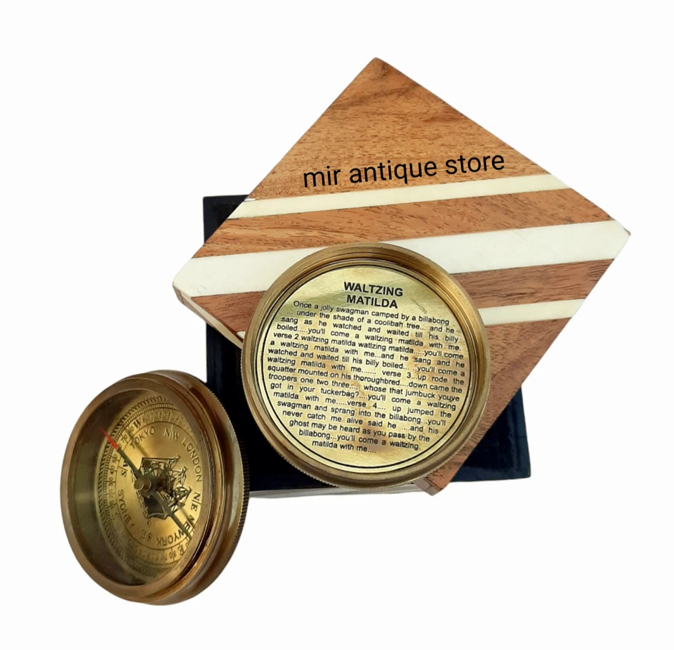 Brújula australiana de latón diseño Cucaburra mejores regalos para hombre, cumpleaños, Foto 3 de 4