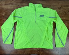 Vintage 90 s Nike Neon Green Reflective 1/4 zip Windbreaker