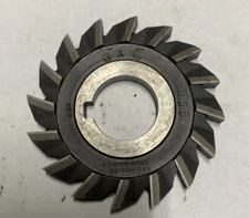 B&S MFG. SIDE & FACE MILLING CUTTER H.S.S. 3" x 5/16". 16 tooth 1” Arbor 1/4”Key