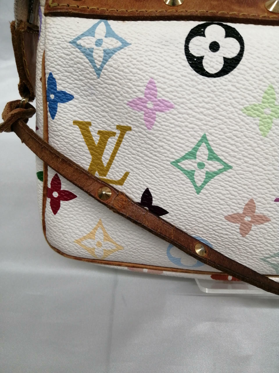 LOUIS VUITTON Monogram Multicolor Pochette Accessoires Pouch M92649 White  Bag