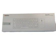 NEW Meetion Ikey C210 Wireless Bluetooth Keyboard and Mouse. White New In Box