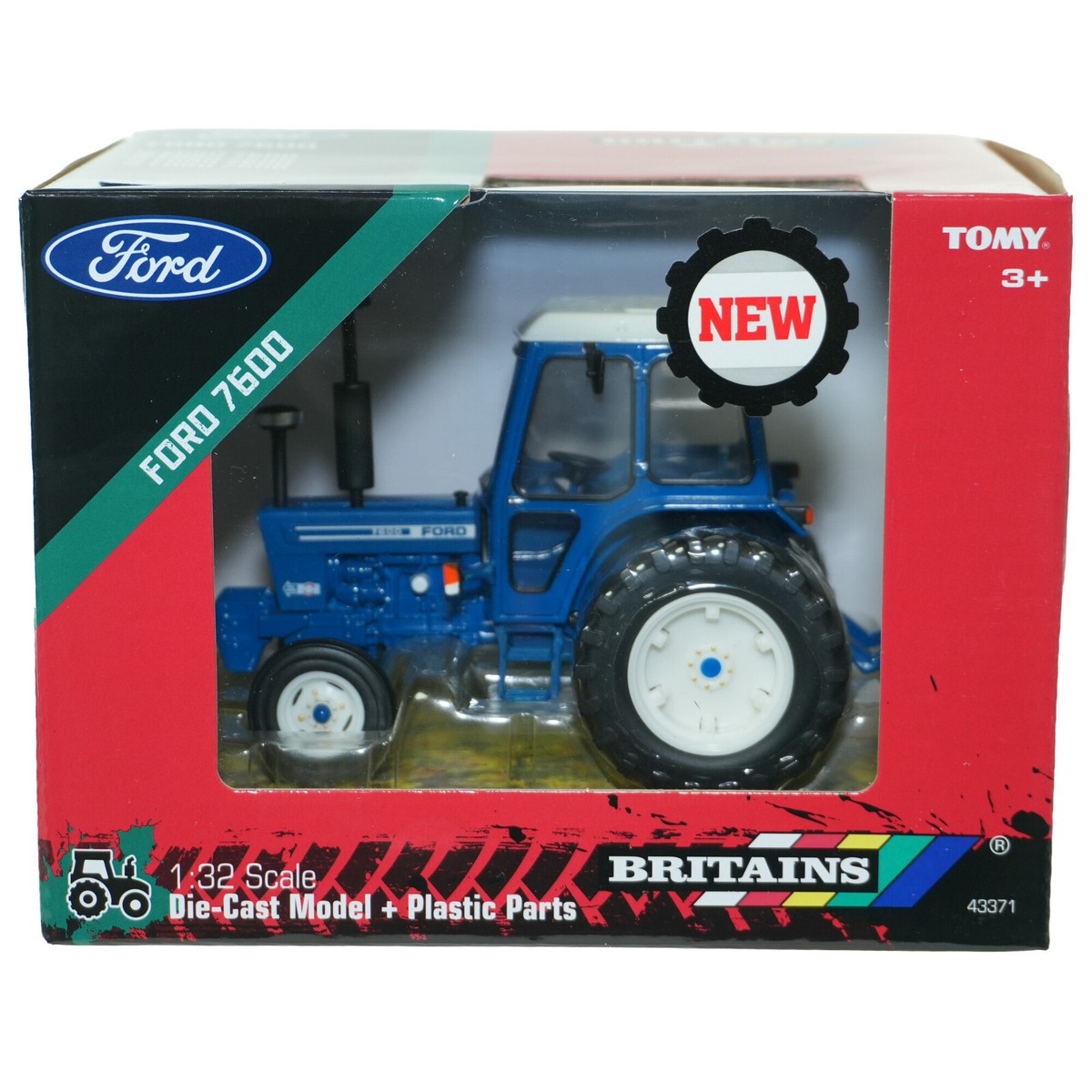 Tracteur Britains Ford 7600 Jumelé - Échelle 1/32 - Neuf En Boîte (BRI43371)