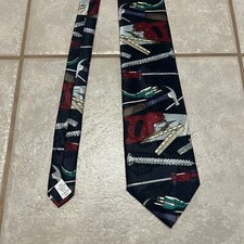 Vintage Home Improvement Tool Time Neck Tie Made In USA 100% Polyester Hammer