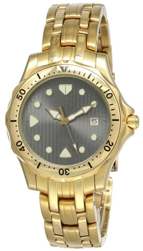 Reloj para hombre Citizen esfera negra tono dorado SS AJ4622-56H - exhibición de tienda
