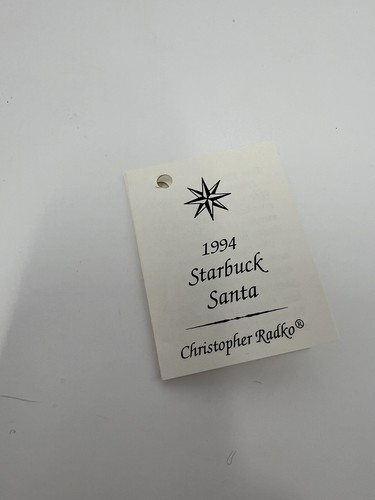 1994 CHRISTOPHER RADKO 10" Wire Wrap Reflector STARBUCK SANTA Exclusive IN BOX - Picture 14 of 16
