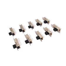 US Stock 10x SS-24E04 PCB 10 Pin 4 Position 2P4T DP4T Mini Vertical Slide Switch