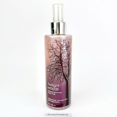 Bath & Body Works TWILIGHT WOODS Shimmer Mist Sensual Fragrance 8oz Glitter NEW