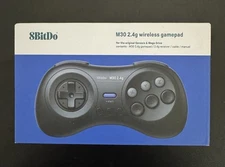 8Bitdo M30 2.4G Wireless Gamepad Controller for Sega Genesis + Mega Drive-Black