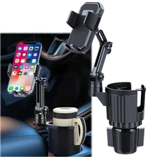 Car Cup Holder Phone Mount Universal Auto Cell Phone Stand With Drink Expand
