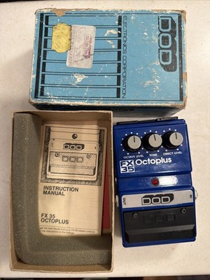 Vintage DOD FX35 Octoplus Octaver Guitar Effect Pedal USA Sticker Box Manual !!￼