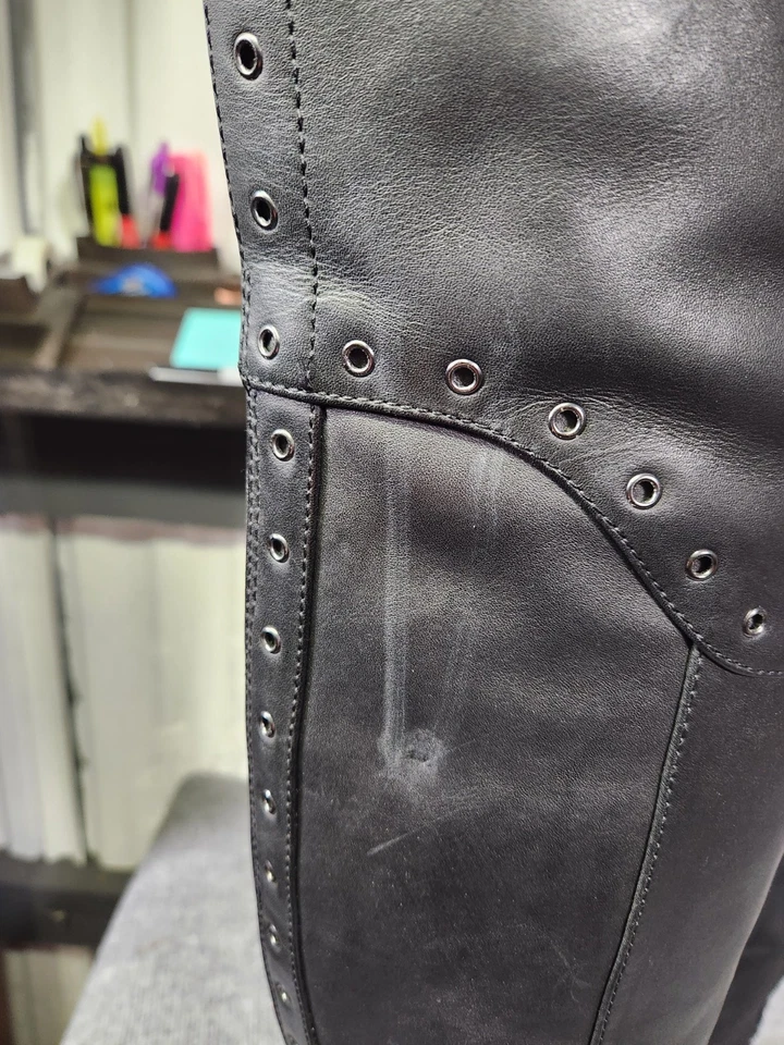 Botas por encima de la rodilla Vince Camuto Bestan para mujer de cuero negro talla 7M? PLS LEER Foto 4 de 4