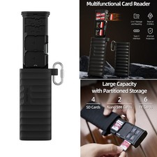 Multifunctional Card Case Card Reader SD / TF Card Organizer Fast Transfer Speed