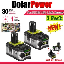 2-PACK 6.0Ah Battery For RYOBI 18V One Plus High Capacity P108 Lithium-Ion P102