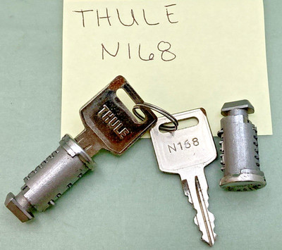NEW GENUINE THULE N168 ROOF RACK LOCK SET BARREL LOCK & KEY