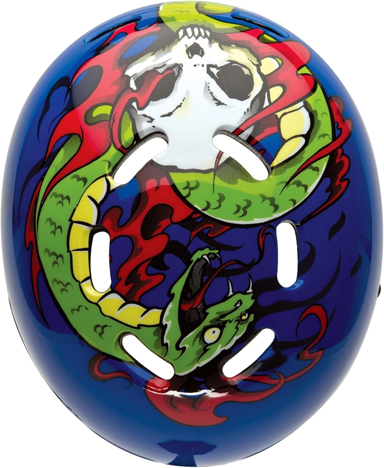 BELL Toddler Maniac Bike Helmet, Blue Snake Flames