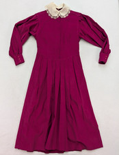 J. Christopher Vintage 80s 90s Women's Dress Size 10 Pink Corduroy Maxi FLAWS