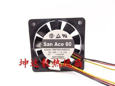 1 Pc.  9WF0624H6D01 24v 0.11 6cm 3-wire   fan *cm