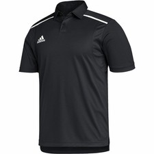 Adidas HS7668 Mens Team Issue Polo Shirt Black White Short Sleeve Size Large NWT