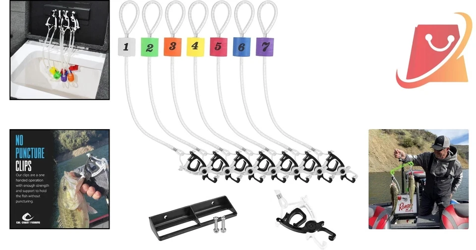 Fishing Culling System Puncture-Free Clips Floating Tags for Bass Tournament - Image 2 of 4