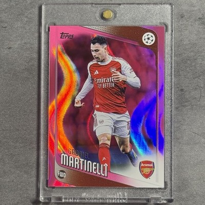 2025-26 Topps UEFA Club Competitions Gabriel Martinelli Pink Flow Factor #19