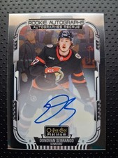 2025-26 O-Pee-Chee Platinum Rookie Autograph #R-SE Donovan Sebrango On Card Auto. rookie card picture