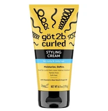 Got2b Curled Styling Curl Defining Cream, Curly & Coily Hair, Frizz Control, 6oz