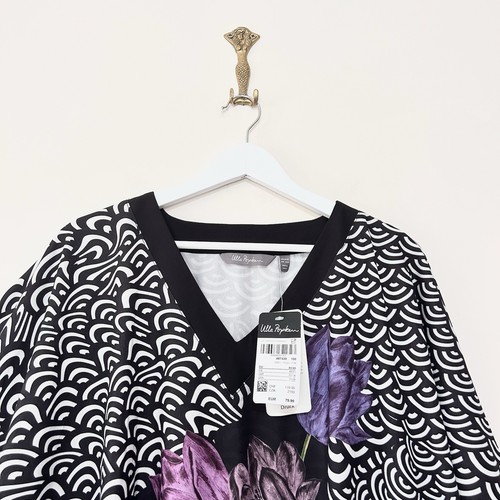Ulla Popken Kaftan Midikleid Gr. UK 20/22 Blumen Abstrakt Strand Cover Up - Bild 6 von 12