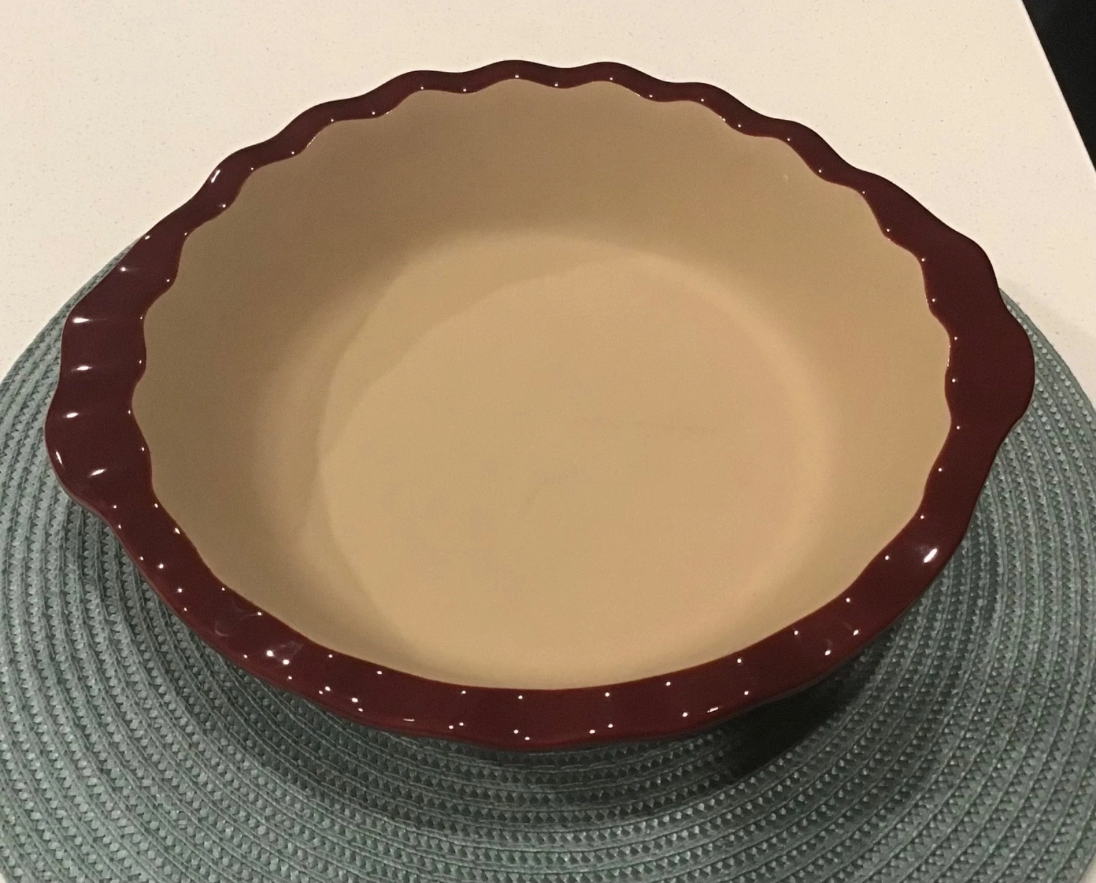 Pampered Chef Cranberry Red Stoneware Deep Dish Pie Plate 9" x 2” #5122 NEW
Opens in a new window or