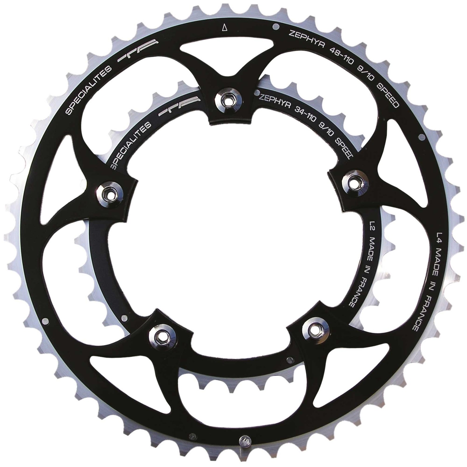 TA Zephyr 110 BCD Outer 46T Chainring - Silver - Outer Ring - Road Bike / Cycle