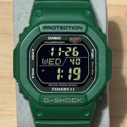 Casio G-Shock DW-56RTB-3 Referee Timers Square Green Vintage Digital Watch DW56