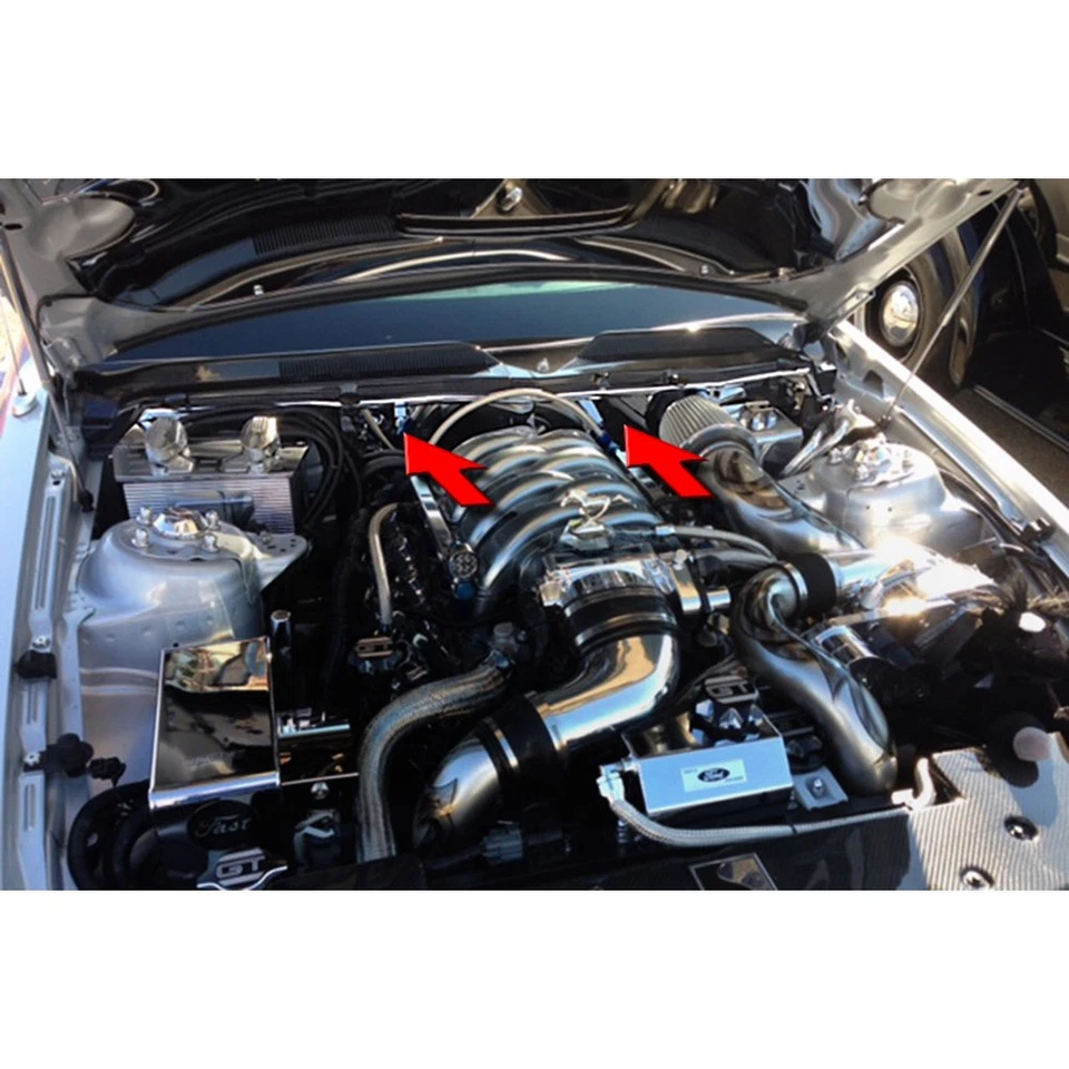 Cortafuegos para Ford Mustang 2005-2009 V6/GT [acero inoxidable/pulido] Foto 2 de 4