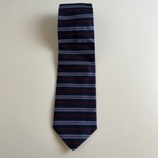 Brooks Brothers Makers All Silk Made In USA Blue Red Striped Tie Fast Classic