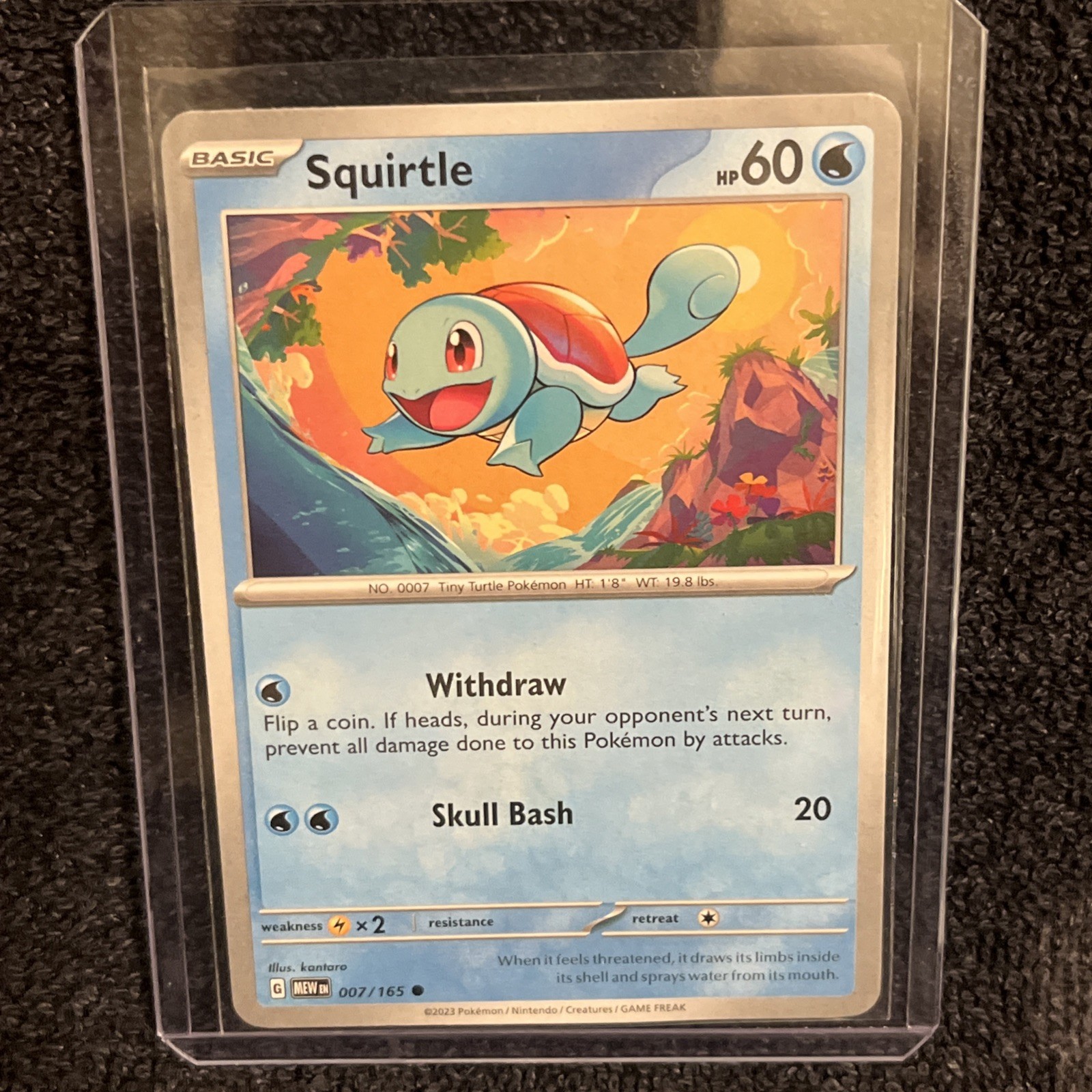 Squirtle - 007/165 - Pokemon 151 Reverse Cosmos Holo Rare Card NM